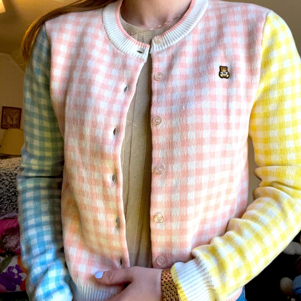 Teddy Fresh Gingham Cardigan